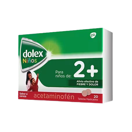 Dolex Niños 2+ Cj* 20TABS MASTICABLES .