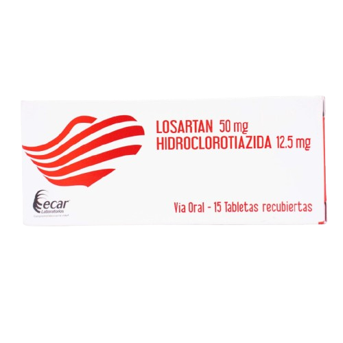 LOSARTAN 50MG+HIDROCLOROTIAZIDA 12.5MG*15 TAB
