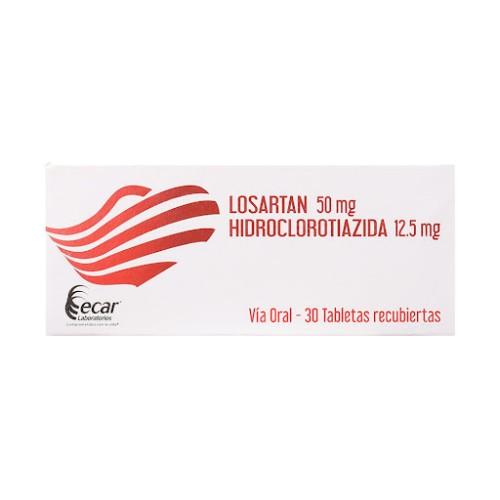 LOSARTAN 50 MG+HIDROCLOROTRAZIDA 12,5MG *30 TAB