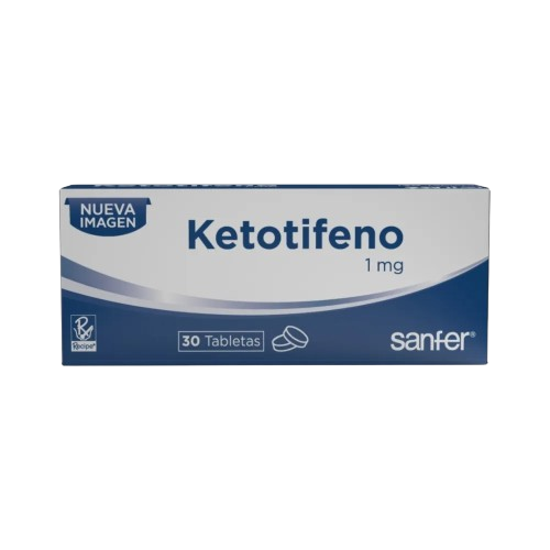KETOTIFENO 1 MG *30 TABLETAS