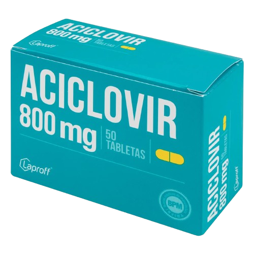 ACICLOVIR 800 MG CAJA*50 TABS