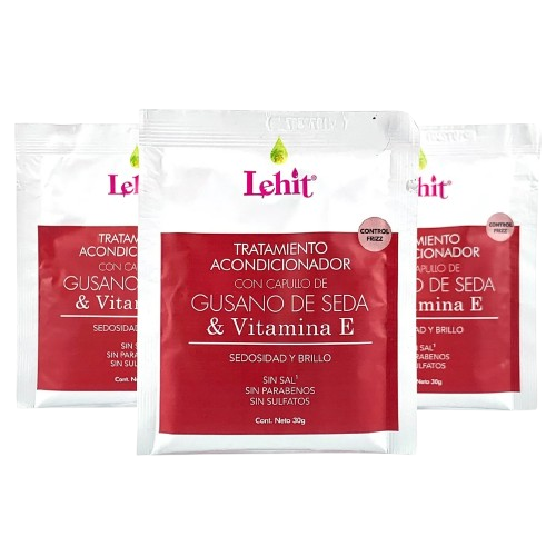 TRATAMIENTO ACONDICIONADOR CON GUSANO DE SEDA Y VITAMINA E*10 SOBRES