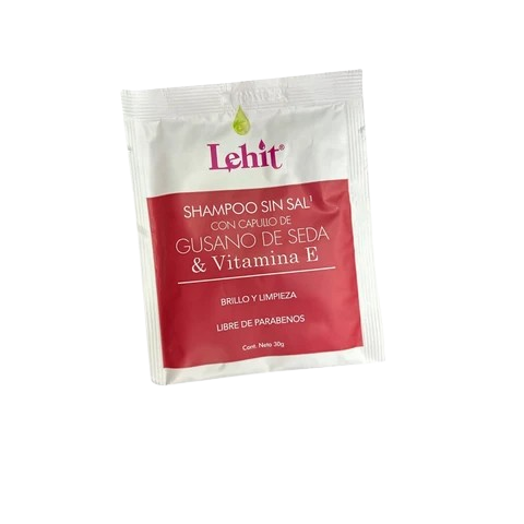 SHAMPOO CON GUSANO DE SEDA Y VITAMINA E* 30G * 10 SOBRES