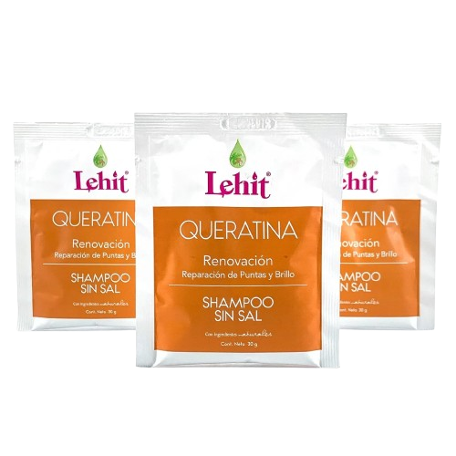 SHAMPOO SIN SAL CON QUERATINA*30GR* 10 SOBRES