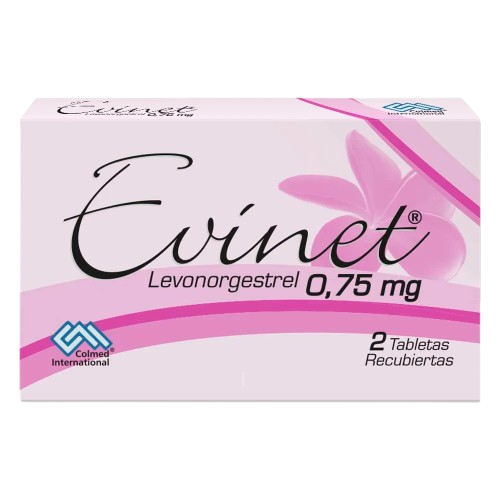 EVINET 075 MG*2 TABLETAS(LEVONORGESTREL)
