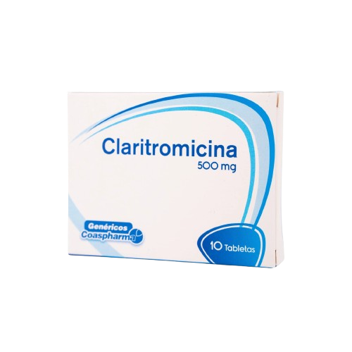 CLARITROMICINA 500MG CAJA*10 TABLETAS