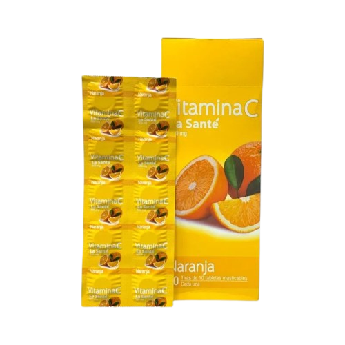 VITAMINA C  TABLETAS MASTICABLES  NARANJA *100 TABLETAS