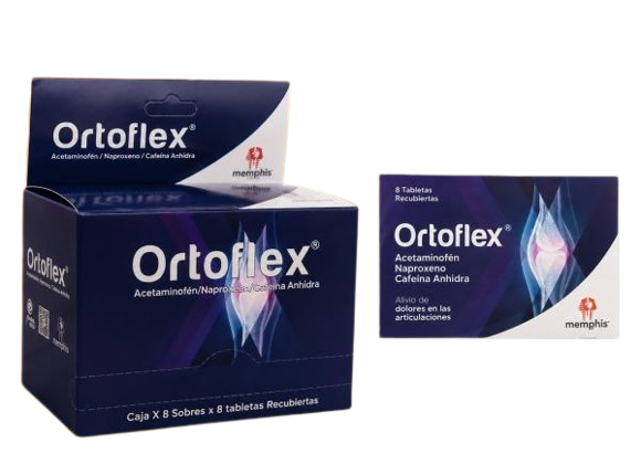 ORTOFLEX (Acetaminofen/Naproxeno/cafeina)*8 SOBS*6 TAB