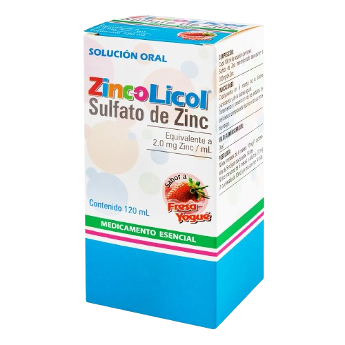 ZINCOLICOL (Sulfato Zinc) FRESA*120 ML