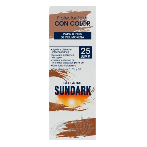 SUNDARK PROTECTOR SOLAR CON COLOR PIEL MORENA *30 GR