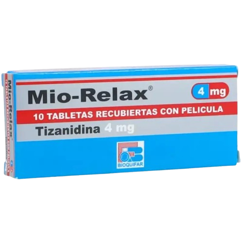MIO-RELAX CJ*10 TAB REC (TIZANIDINA 4 MG)