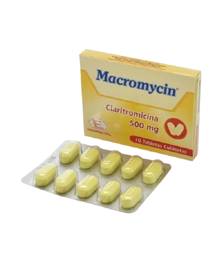 MACROMYCIN CLARITROMICINA 500MG CJ*10TAB (
