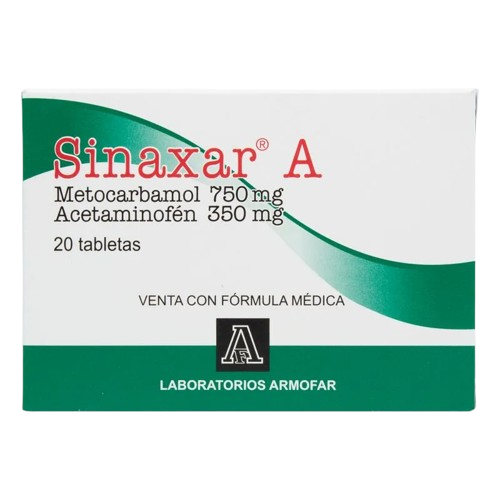 SINAXAR A (METOCARBAMOL+ACETAMINOFEN)CJ* 20TAB