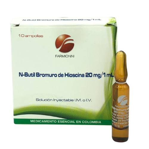 HIOSCINA N BUTIL BROMURO 20MG/1ML CJ*10 AMP
