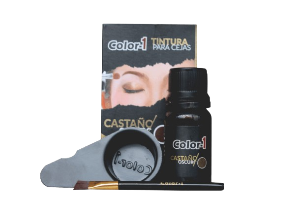 KIT TINTE DE CEJAS CASTAÑO OSCURO*3GR