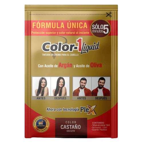 TINTURA LIQUIDA CASTAÑO OSCURO * 6 UNDS