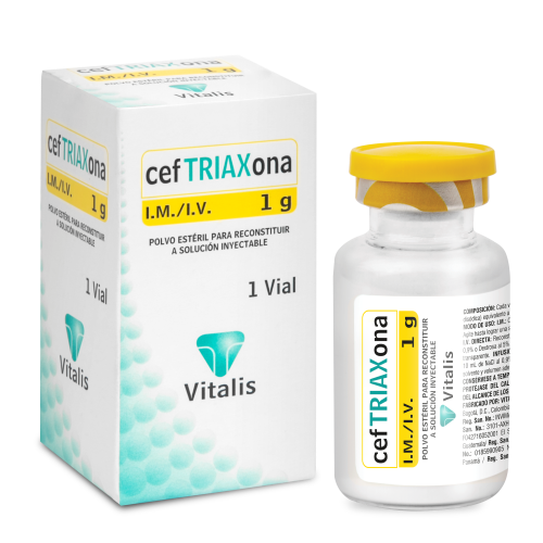 CEFTRIAXONA 1Gr CJ*1AMP Vitalis