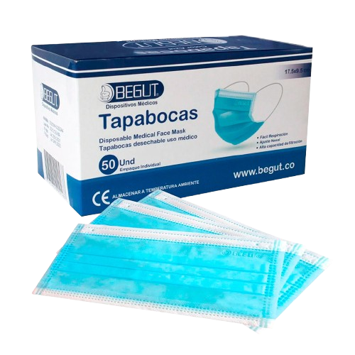 TAPABOCAS AZUL CJ*50 UNDS