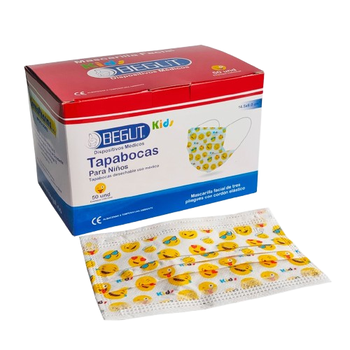TAPABOCAS NIÑOS CJ*50 UNDS