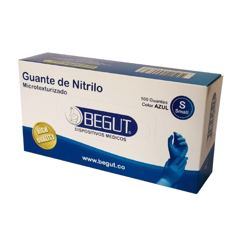 GUANTE NITRILO S AZUL MICOTREXTURIZADO