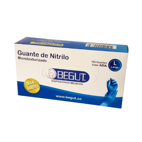 GUANTE NITRILO L AZUL MICROTREXTURIZADO