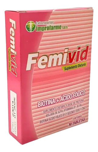 FEMIVID CAJA*30 TAB(BIOTINA+ACIDO FOLICO