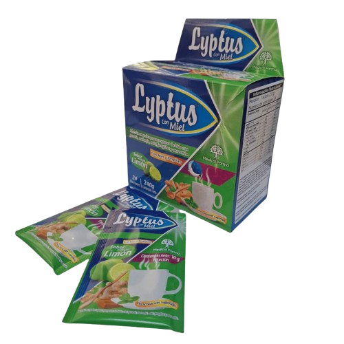 LYPTUS BEBIDA PARA DISOLVER SABOR LIMON  CJ*24SOBRES