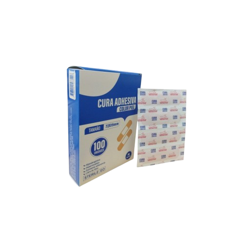 CURA ADHESIVA COLOR PIEL*100 UNIDADES