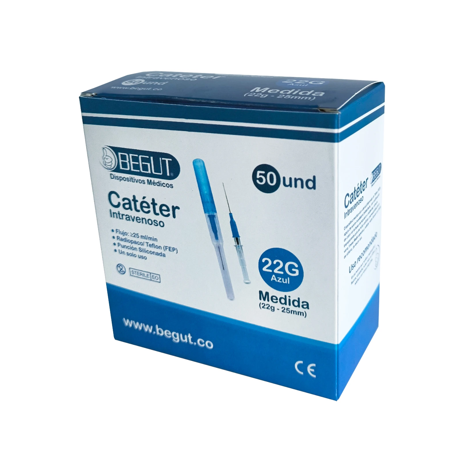 CATETER INTRAVENOSO 22G-25MM