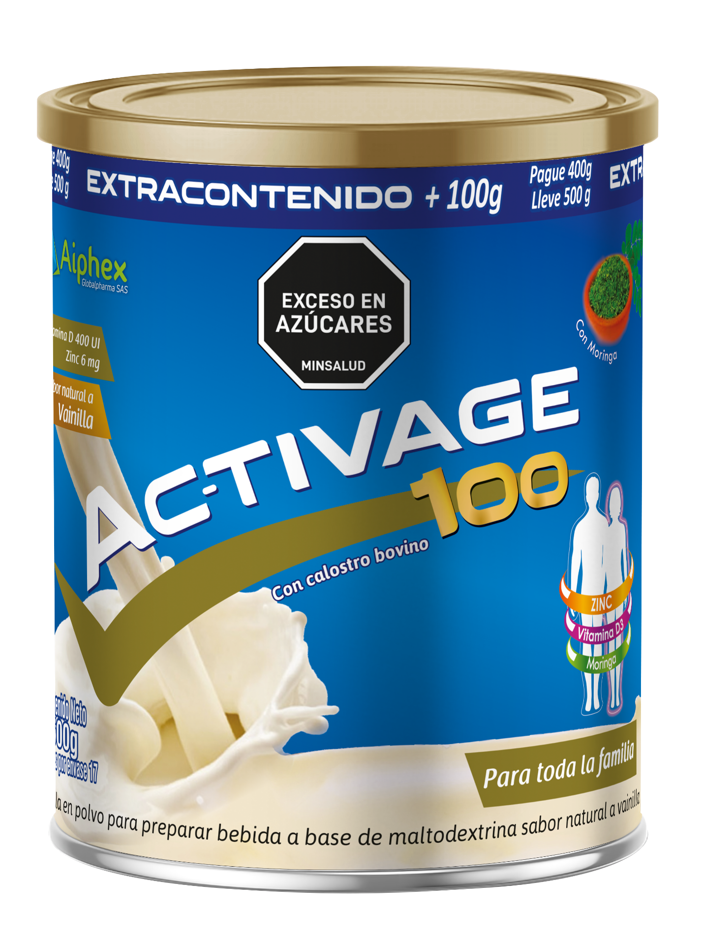 ACTIVAGE*400 GR VAINILLA POLVO