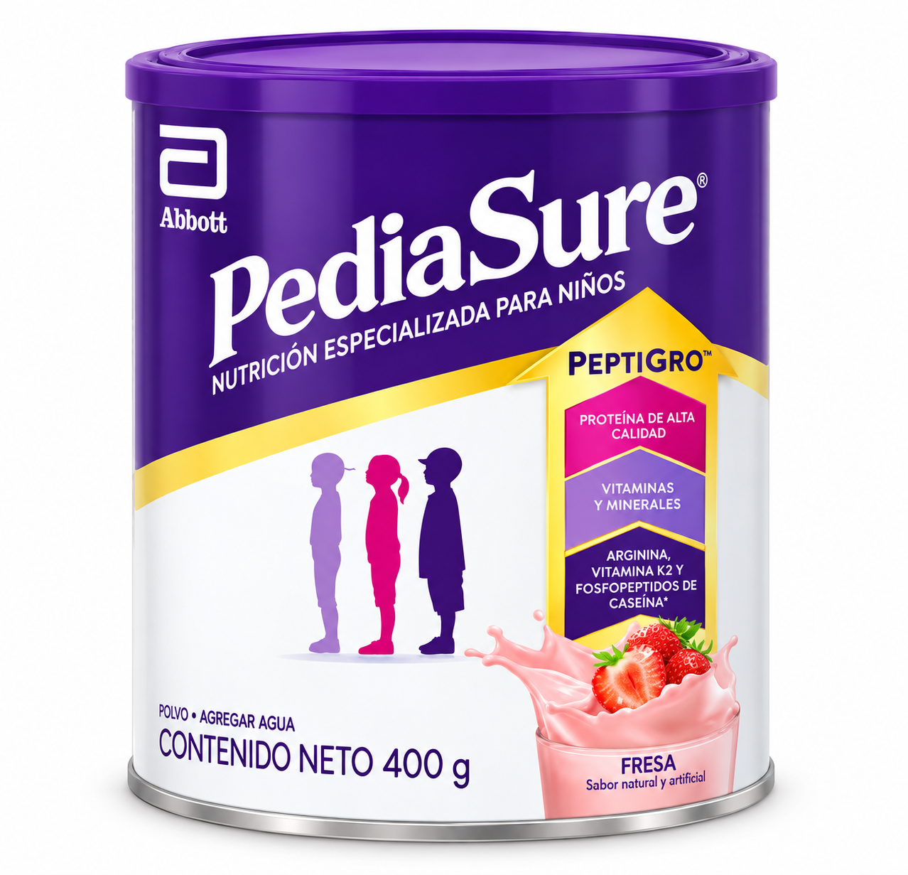 PEDIASURE PEPTIGRO SABOR FRESA*400GR