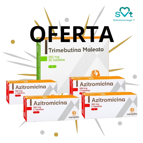 Oferta(1-Trimebutina 200Mg*30TAB +4 Azitromicina*3TAB) Memphis